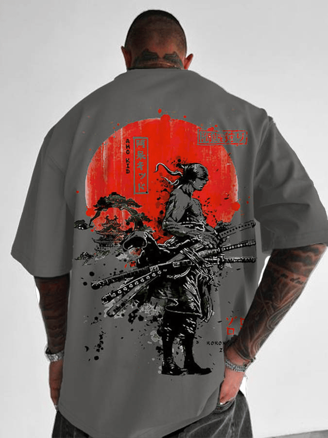 Zoro Anime Merchandise - Kaus Katun Pria Wanita Gambar Cetak