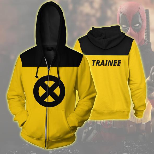 Anime Merchandise Jacket - Deadpool 2 Kuning 3D Dicetak Ritsleting