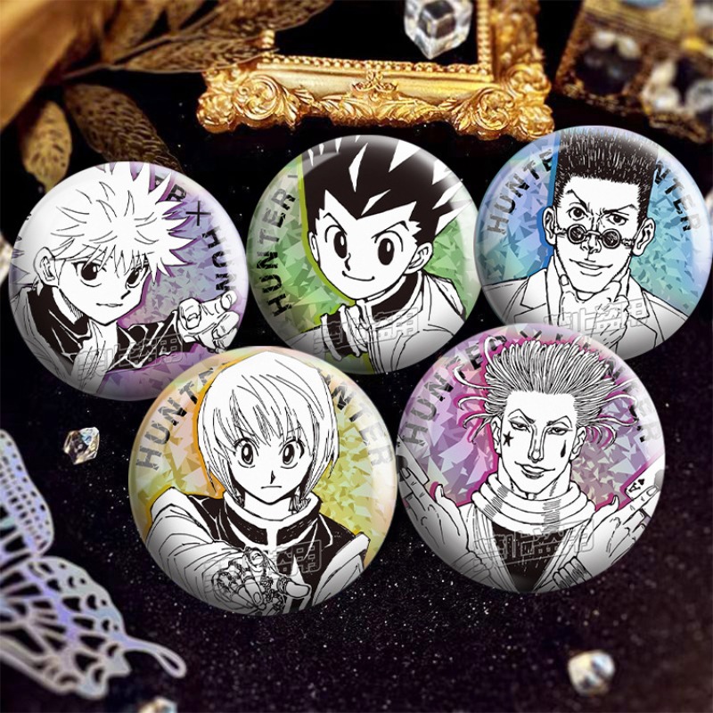 Pin Button Badge - 5 Buah HUNTER×HUNTER Pin Lencana Kancing