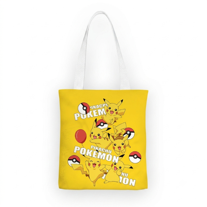 Anime Merch Shopping - Tas Tote Kanvas Pikachu, Tas Selempang