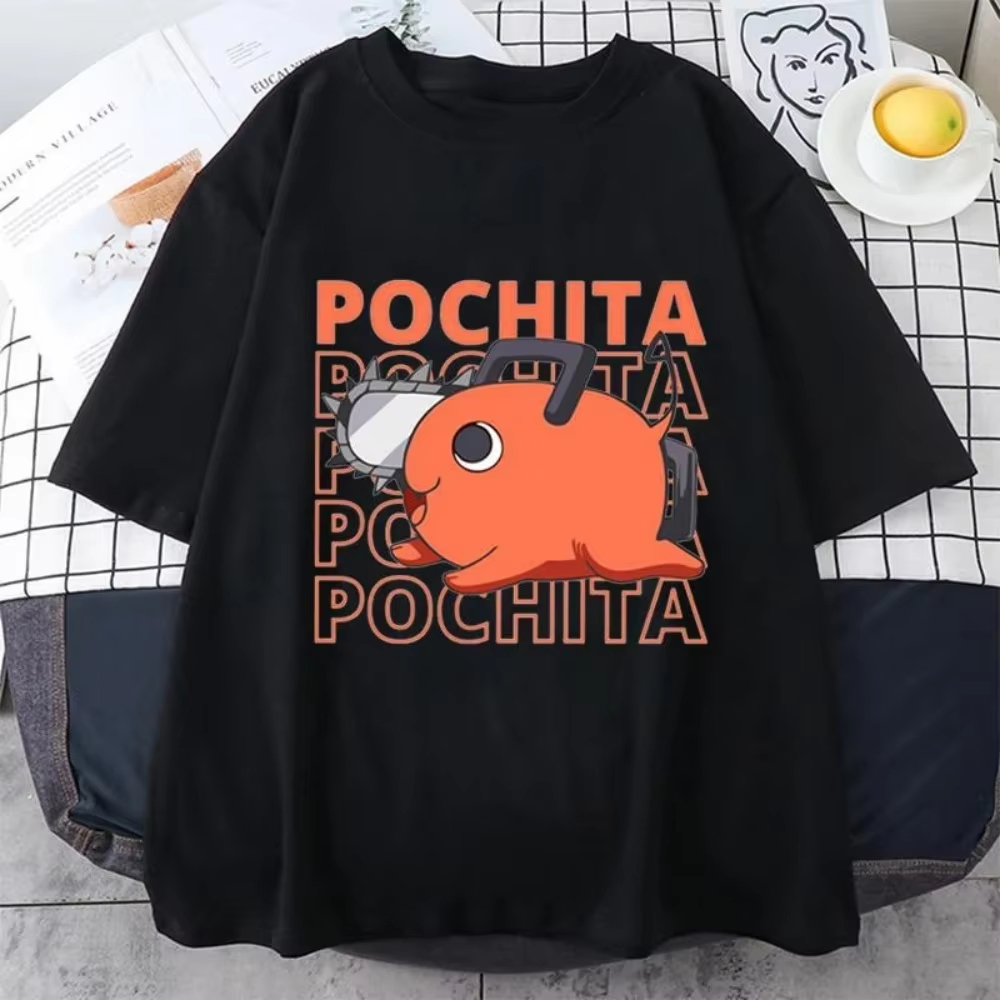 Anime Merch Shopping - Kaos Chainsaw Man Pochita - Desain