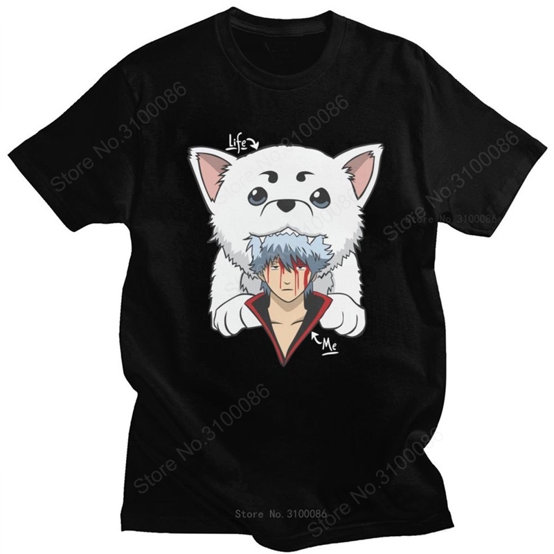 Anime Merch Shopping - Kaos Kawaii Gintama Gintoki Sakata Ukuran
