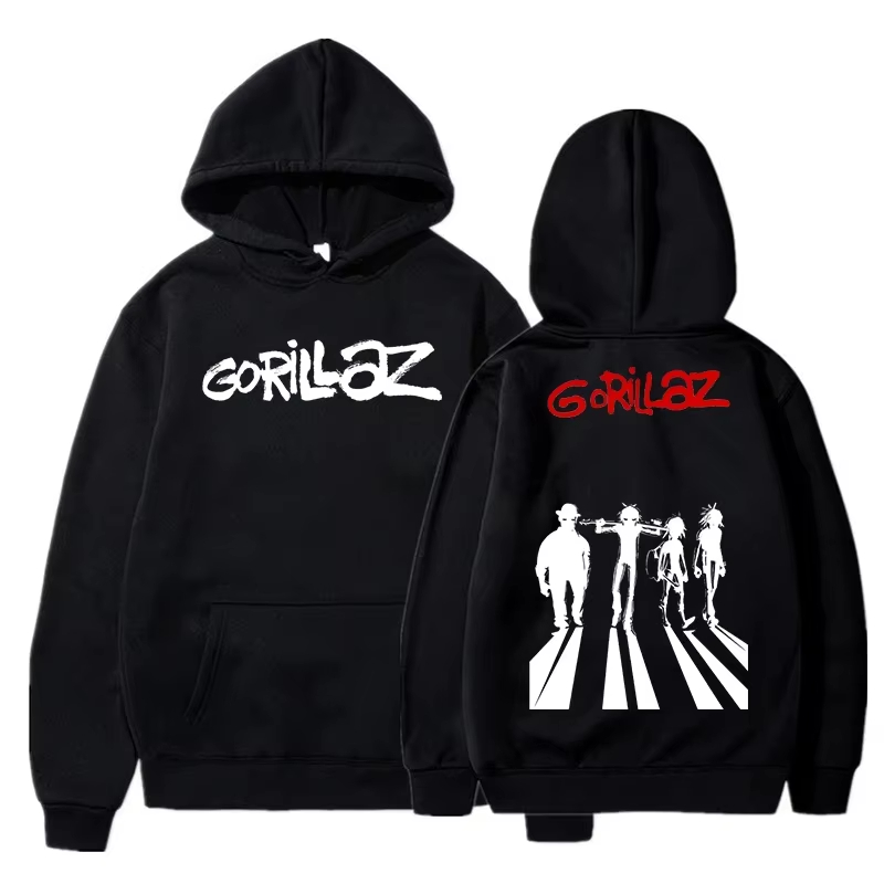 Anime Merch Shopping - Sweatshirt Grafis Gorillaz Vintage Washed Anime