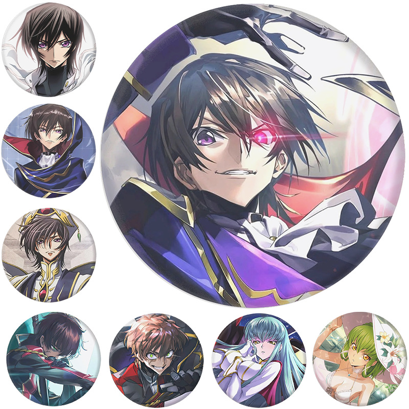 Pin Button Badge - Lencana Pin Lelouch Lamperouge, Perlengkapan Anime,