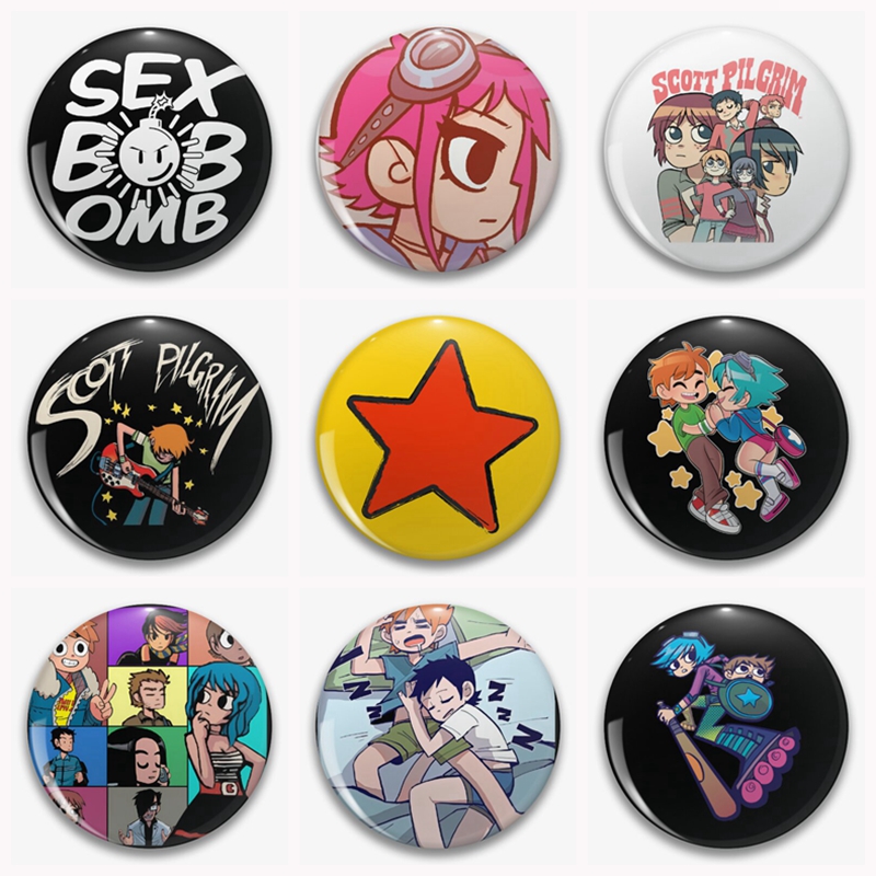 31 gaya Anime Scott Pilgrim Wa - Pin Button Badge ulasan dan harga