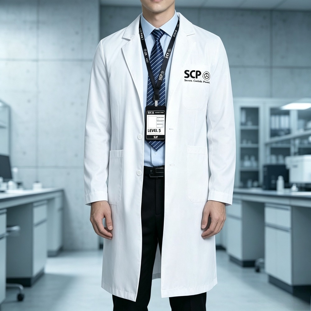 SCP Merchandise White Lab Coat - Anime Merchandise Jacket ulasan dan harga
