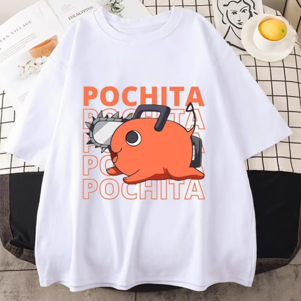Kaos Chainsaw Man Pochita - De - Anime Merch Shopping ulasan dan harga
