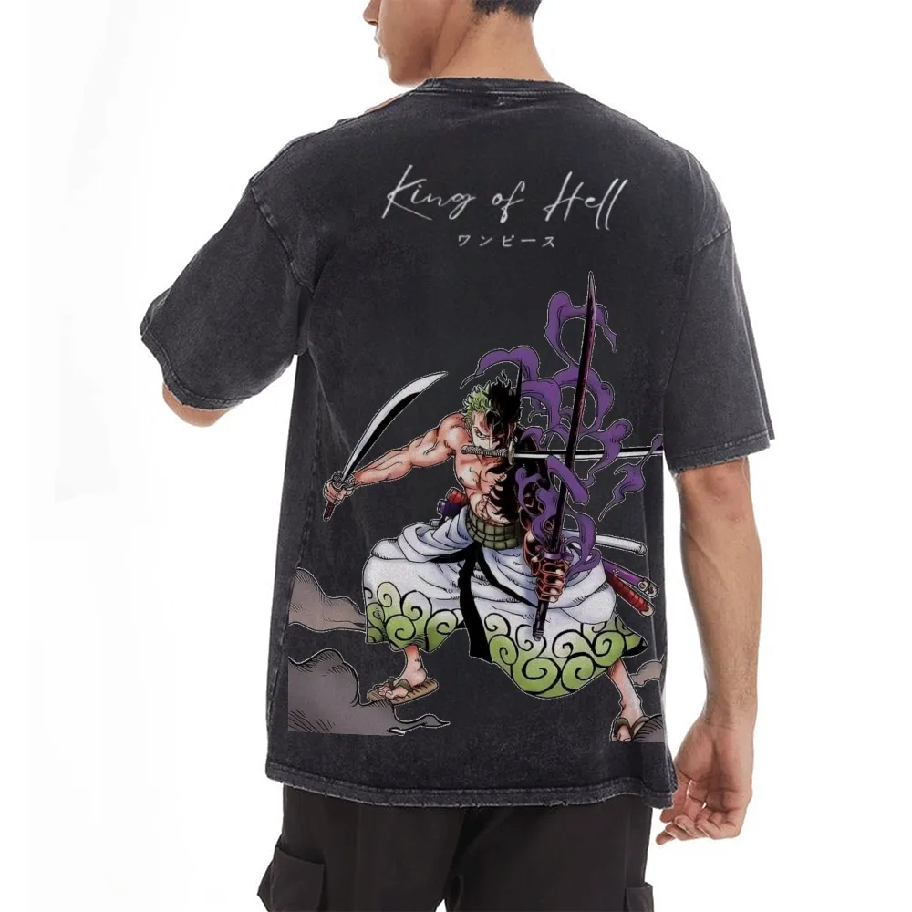 Kaos ONE PIECE Zoro King of He - Zoro Anime Merchandise ulasan dan harga